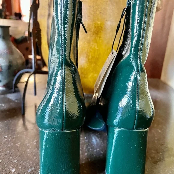 Zara Green Ankle Boots - Picture 3 of 5